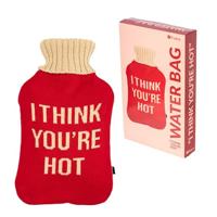 Knitted water bag &apos;&apos;I think you&apos;re hot&apos;&apos; - thumbnail