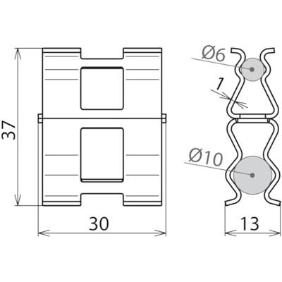 DEHN 308130 DC BK 6 RD10 STBLANK Verstevigingsklem 2.5 kA DEHN 308130 DC BK 6 RD10 STBLANK Verstevigingsklem 2.5 kA