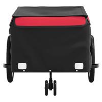 Fietstrailer 45 kg ijzer zwart en rood - thumbnail
