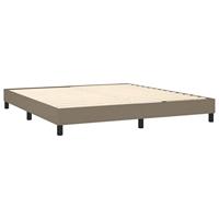 Boxspring met matras stof taupe 180x200 cm - thumbnail