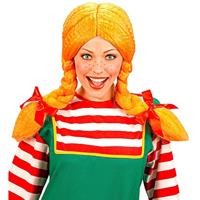 Pruik staarten oranje buigbaar - thumbnail