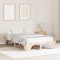 Bedframe Naturel 140 x 190 cm Massief grenenhout - thumbnail