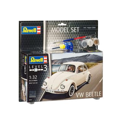 Revell model set - volkswagen beetle 24dlg. - incl. basiskleuren verf Revell model set - volkswagen beetle 24dlg. - incl. basiskleuren verf