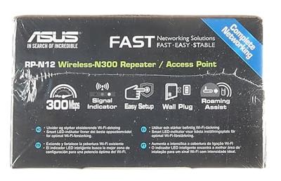 Access point Repeater Asus 90IG01X0-BO2100 N300 10 / 100 Mbps 2 x 2 dBi Wit Zwart - thumbnail