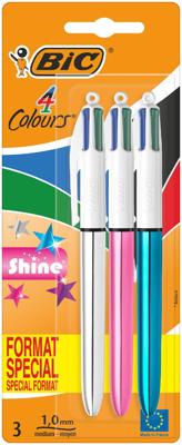 Set Balpennen Bic 4 Colors Shine 9122751