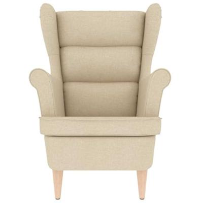 Fauteuil 74x84x100 cm stof crmekleurig