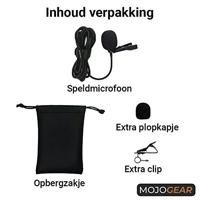 MOJOGEAR Speldmicrofoon met USB-C-aansluiting voor smartphone en tablet - 3 meter - thumbnail