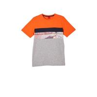 s.Oliver T-shirt oranje/grijs melange - thumbnail