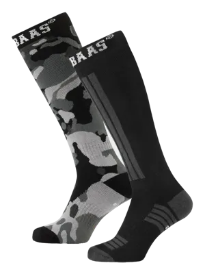 Poederbaas Skisokken 2-pack Camo Black-35/38