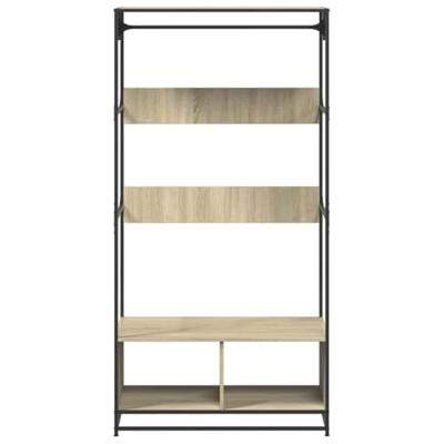 Kledingkast 90x50x180 cm bewerkt hout sonoma eikenkleurig