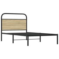 Bedframe zonder matras bewerkt hout sonoma eikenkleur 107x203cm - thumbnail