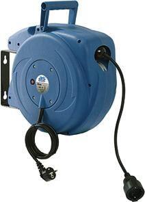 AS Schwabe 12611 Kabelhaspel voor aan de muur 15.00 m Zwart Randaarde haakse stekker, Penaarde stekker (type E)