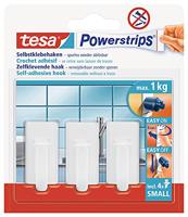 tesa POWERSTRIPS® Zelfklevende haak Small Classic Wit Inhoud: 3 stuk(s) - thumbnail