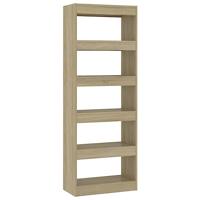 Boekenkast/kamerscherm 60x30x166 cm bewerkt hout sonoma eiken - thumbnail