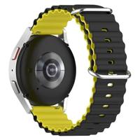 Ocean Style bandje - Zwart / geel - Garmin Vivoactive 6 / Vivoactive 5 / Vivoactive 3 - thumbnail