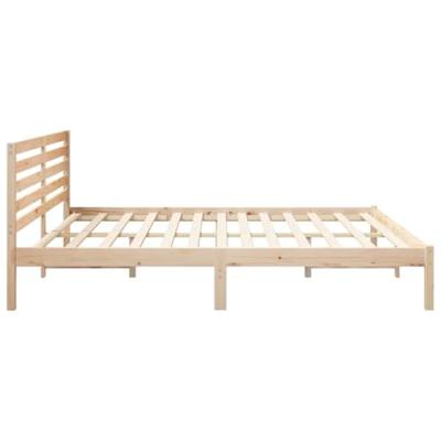 Bedframe met hoofdeinde Bruin 180 x 200 cm Massief grenenhout