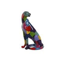 Decoratieve figuren Home ESPRIT Multicolour Panter 25 x 18 x 41 cm - thumbnail