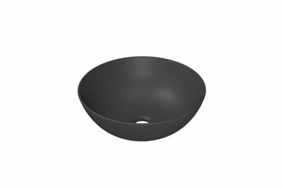 INK Otello Large waskom - 40x40x14cm Opbouw rond porselein - mat middernachtgrijs 0300293