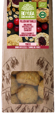 Bio Yuga Gevulde Haverballetjes Cranberry