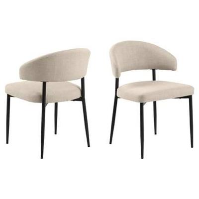Giga Living - Eetkamerstoel Catania Beige - Set van 2 Giga Living - Eetkamerstoel Catania Beige - Set van 2
