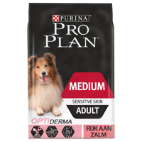 Pro Plan Medium Adult Sensitive Skin met zalm hondenvoer 2 x 3 kg - thumbnail