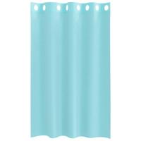 Gordijnen voile met doorvoertules 2 st turkoois - thumbnail