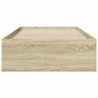 Bedframe met lades bewerkt hout sonoma eikenkleurig 100x200 cm - thumbnail