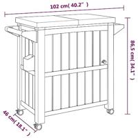 Serveerwagen 3-in-1 polypropeen zwart - thumbnail