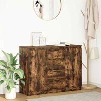 Dressoir met lades 100,5x35x76 cm spaanplaat gerookt eiken - thumbnail