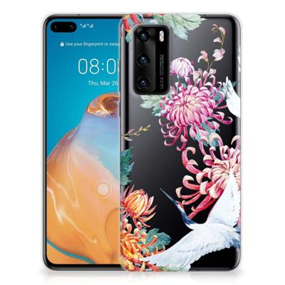 Huawei P40 | TPU Hoesje | Bird Flowers