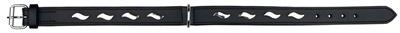 TRIXIE HALSBAND HOND ACTIVE LEER MET GOLFJES ZWART 42-48X2,5 CM