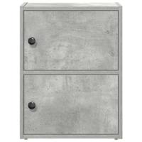 Boekenkast 40x24x52 cm bewerkt hout betongrijs - thumbnail