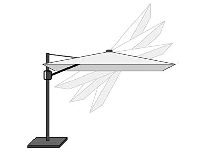 Grote Zweefparasol Libra Grijs 3m van Lesli Living