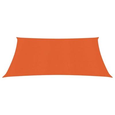 VidaXL Zonnezeil 160 g/m² 2,5x2,5 m hdpe oranje