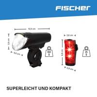 FISCHER FAHRRAD 45 LUX, small-box Fietsverlichtingsset LED Zwart - thumbnail
