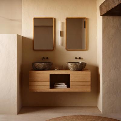 Kave Home Badkamermeubel 'Kenta' Teakhout, kleur Naturel (excl. waskom)