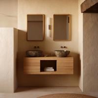 Kave Home Badkamermeubel 'Kenta' Teakhout, kleur Naturel (excl. waskom) - thumbnail