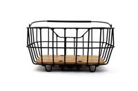 Racktime fietsmand, achterop "bask-it breeze" rear basket bask-it breeze alu/bamboo - thumbnail