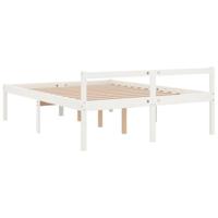 Bedframe massief grenenhout wit 150x200 cm 5FT king - thumbnail