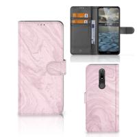 Nokia 2.4 | Bookcase | Marble Pink - Origineel Cadeau Vriendin - thumbnail
