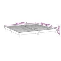 Bedframe bewerkt hout gerookt eikenkleurig 200x200 cm - thumbnail