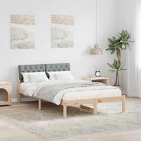 Bedframe Bruin en lichtgrijs 120 x 200 cm Massief grenenhout - thumbnail