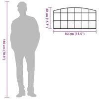 VidaXL Wandspiegel boog 80x40 cm ijzer zwart - thumbnail