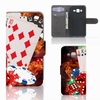 Samsung Galaxy J3 2016 Wallet Case met Pasjes Casino - thumbnail