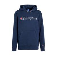 Champion hoodie met logo en borduursels donkerblauw/rood/wit - thumbnail