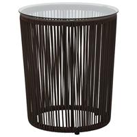 3-delige Bistroset met kussens PVC-rattan bruin - thumbnail