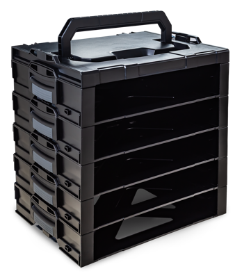 Sortimo i-BOXX Rack 6100000339 Gereedschapskist (leeg) ABS Zwart