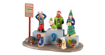 Lemax canine holiday sweater contest kerstdorp tafereel Caddington Village 2021