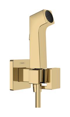 Hansgrohe bidethanddouche 1jet E EcoSmart voor koud water met douchehouder en doucheslang 125 cm, Polished Gold-Optic
