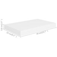 Wandschap zwevend 40x23x3,8 cm MDF wit - thumbnail